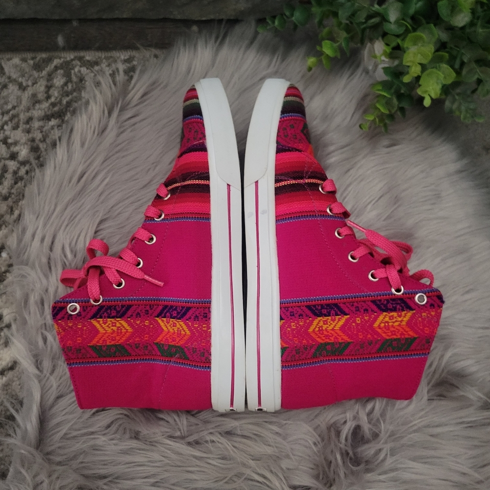 Inkkas Pink Multi-Color High-Top Sneakers - Picture 9 of 14